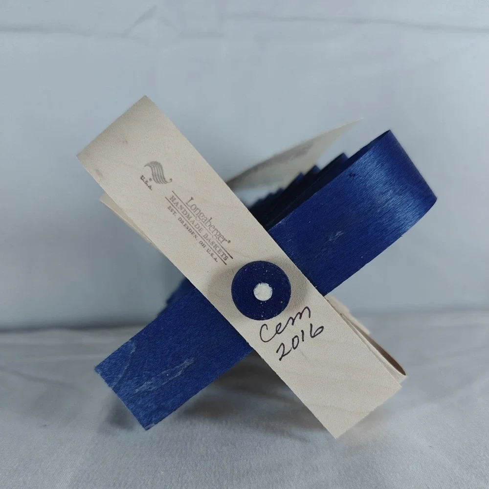 2016 Longaberger Splint‎ Christmas Tree Blue & Natural 6